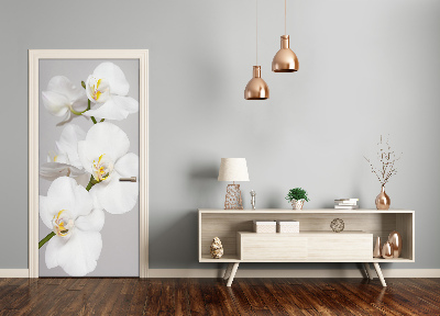 Deur sticker Witte orchidee