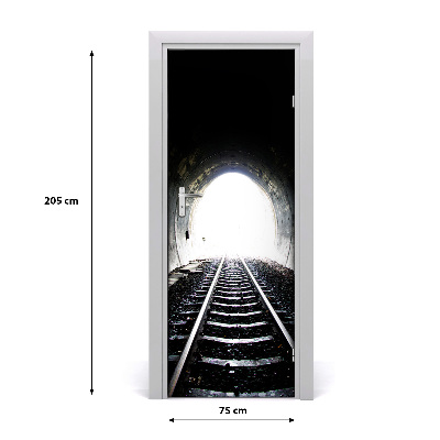 Deursticker Tunnel spoorwegsporen