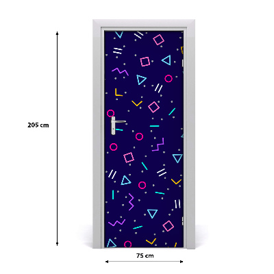 Deursticker Geometrische achtergrond