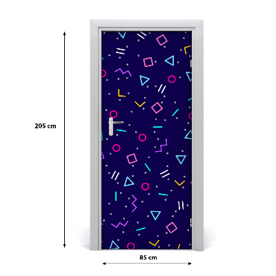 Deursticker Geometrische achtergrond