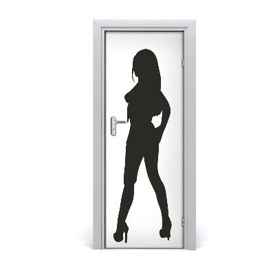 Deur sticker Vrouwen silhouet