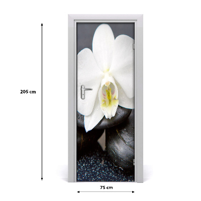 Deur sticker Orchid zen