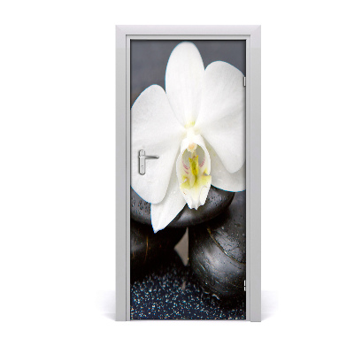 Deur sticker Orchid zen