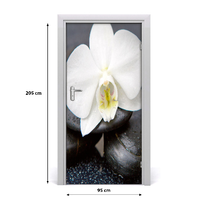 Deur sticker Orchid zen