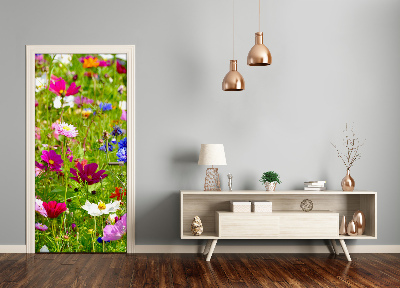 Deur sticker Veldbloemen