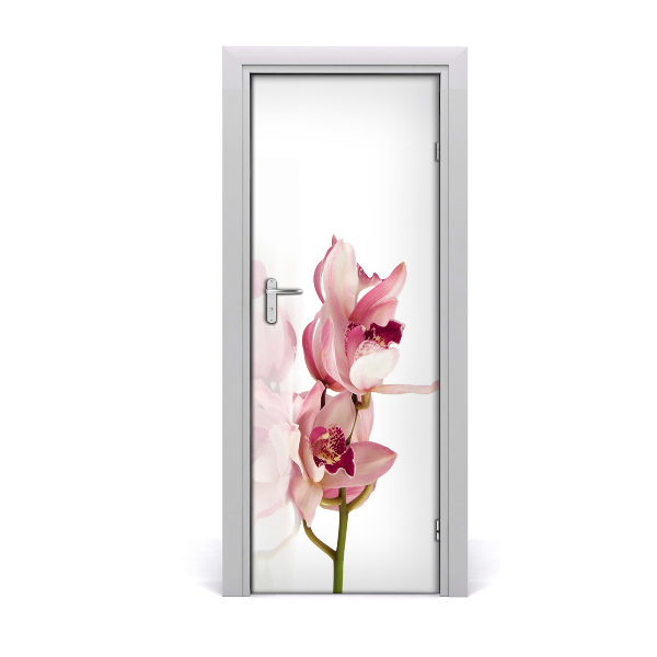 Deur sticker Roze orchidee