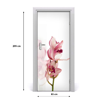 Deur sticker Roze orchidee