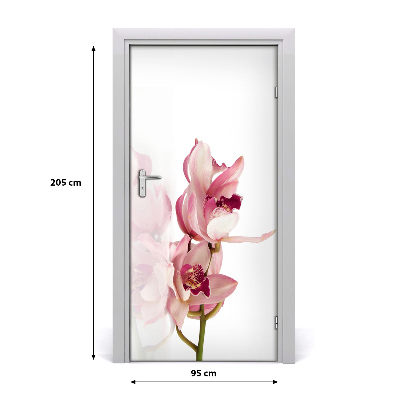 Deur sticker Roze orchidee