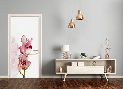 Deur sticker Roze orchidee