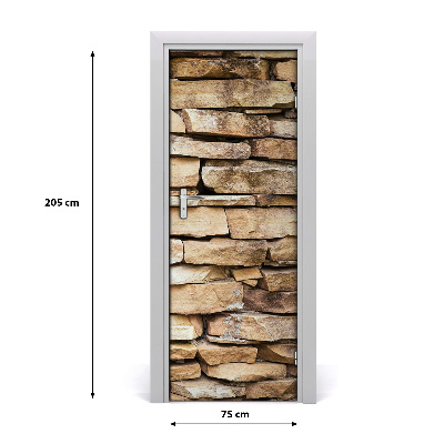 Deursticker Stenen muur