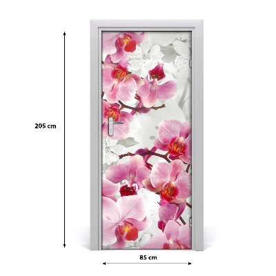 Deur sticker Roze orchidee