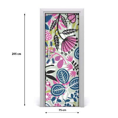 Deur sticker Bloemen