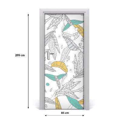 Deursticker Kleurrijke bladeren