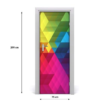 Deursticker Geometrische achtergrond