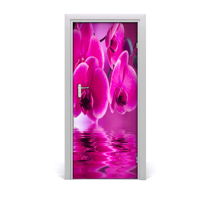 Deur sticker Roze orchidee