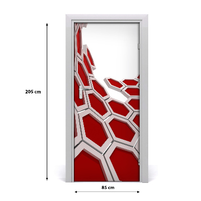 Deursticker 3d-abstractie