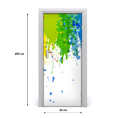 Deursticker Abstracte regenboog