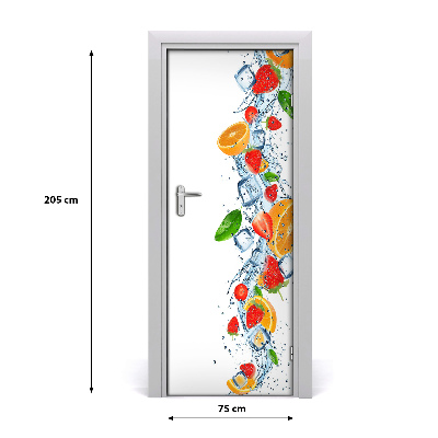 Deur sticker Fruit en ijs