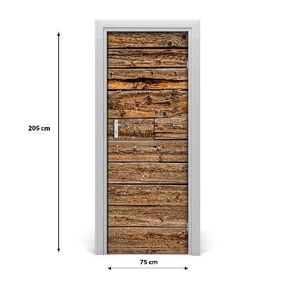 Deursticker Houten muur