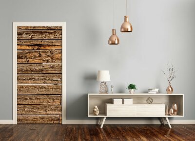 Deursticker Houten muur