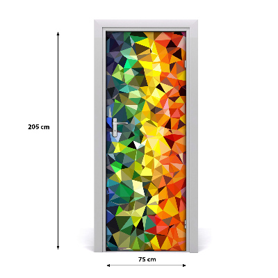 Deursticker Geometrische achtergrond