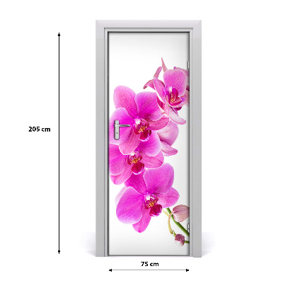 Deur sticker Roze orchidee