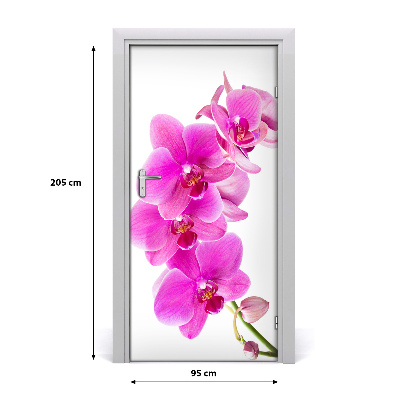 Deur sticker Roze orchidee