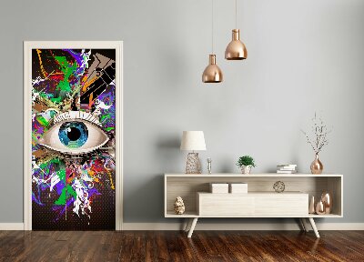 Deursticker Abstractie oog