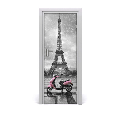 Deur sticker Eiffel scooter tower