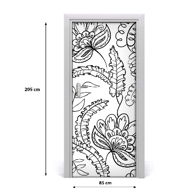 Deur sticker Zentangle achtergrond