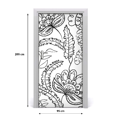 Deur sticker Zentangle achtergrond