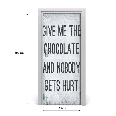 Deur sticker Geef chocolade