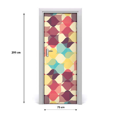 Deursticker Geometrische achtergrond