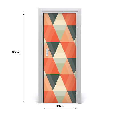 Deursticker Geometrische achtergrond