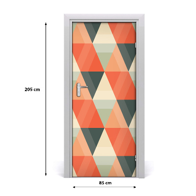 Deursticker Geometrische achtergrond