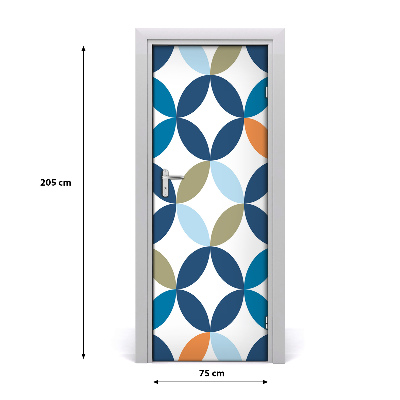 Deursticker Geometrische achtergrond