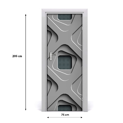 Deursticker 3d-abstractie