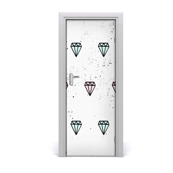 Deursticker Home diamanten