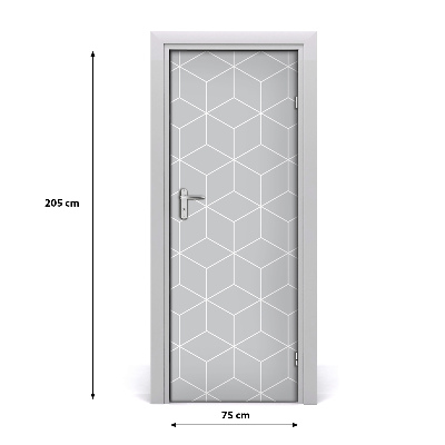 Deursticker Geometrische achtergrond