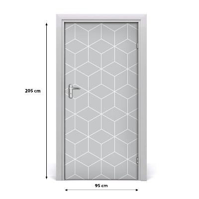 Deursticker Geometrische achtergrond