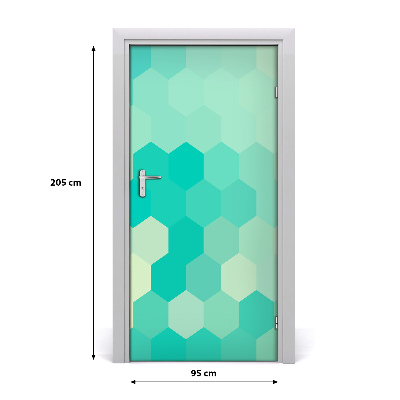 Deursticker Geometrische achtergrond