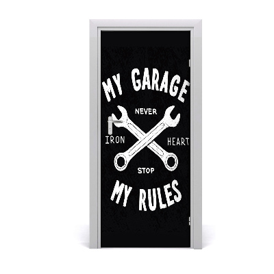 Deur sticker Mijn garage zeggen