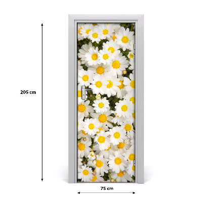 Deur sticker Daisy flowers