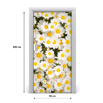 Deur sticker Daisy flowers