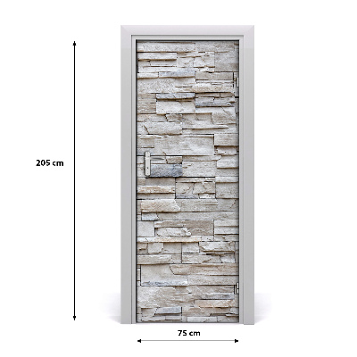 Deursticker Stenen muur