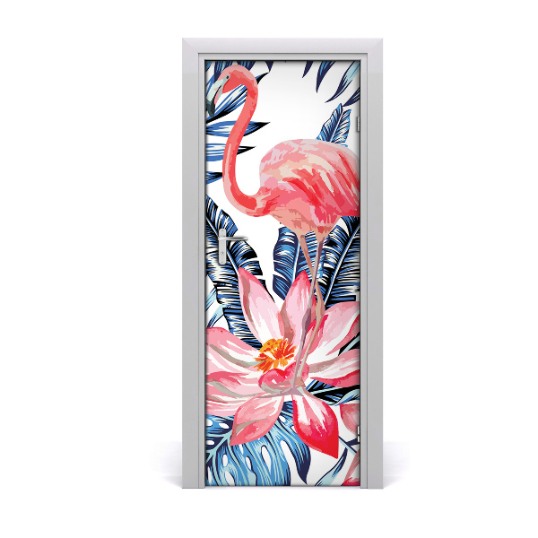 Deur sticker Hawaiiaanse bloemen