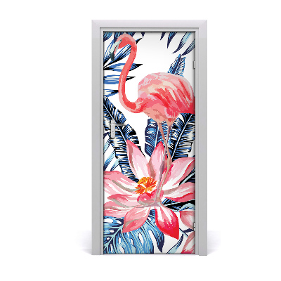 Deur sticker Hawaiiaanse bloemen