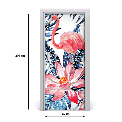 Deur sticker Hawaiiaanse bloemen