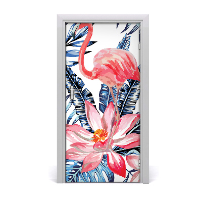 Deur sticker Hawaiiaanse bloemen