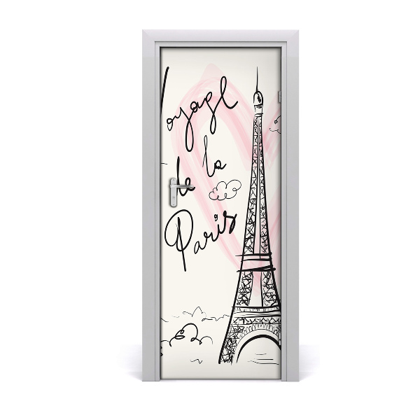 Deur sticker Eiffel paris tower